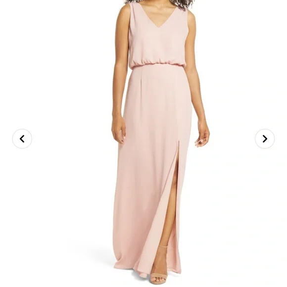 Wayf | Dresses | Wayf Pink The Bella Blouson Formal Dress Nwt Size Small |  Poshmark